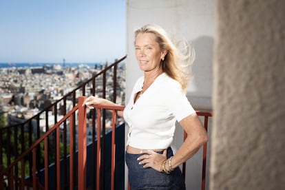 Chris Kelly, en la terraza de su piso en Barcelona.