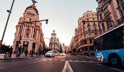 Movilidad por las calles de Madrid.