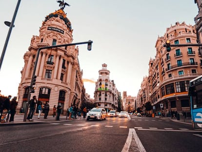 Movilidad por las calles de Madrid.