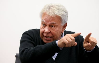 Former Spanish PM Felipe González in his Madrid office.