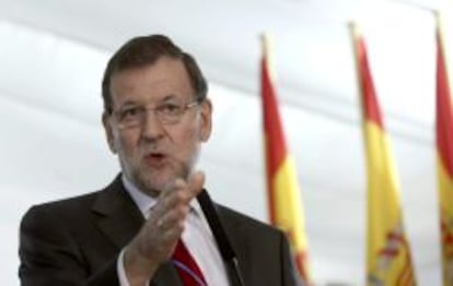 El presidente del Gobierno, Mariano Rajoy, en declaraciones durante el acto institucional de conmemoraci&oacute;n del 36 aniversario de la Constituci&oacute;n, hoy en Madrid.