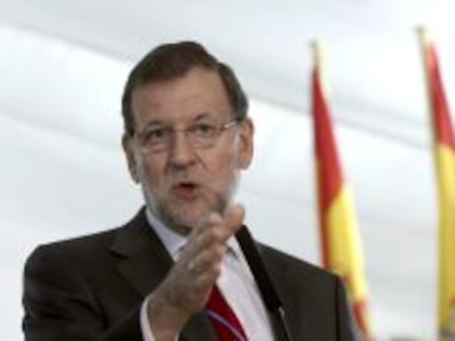 El presidente del Gobierno, Mariano Rajoy, en declaraciones durante el acto institucional de conmemoraci&oacute;n del 36 aniversario de la Constituci&oacute;n, hoy en Madrid.