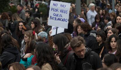 Manifestación del Día de la Mujer en Barcelona.