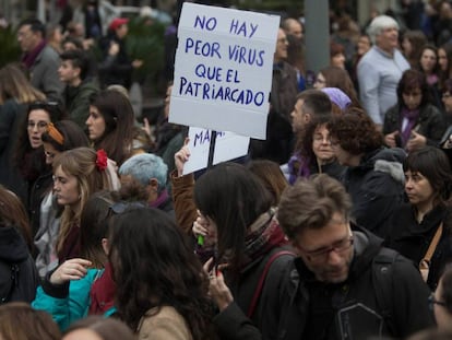 Manifestación del Día de la Mujer en Barcelona.