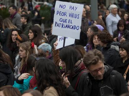 Manifestació del Dia de la Dona a Barcelona.