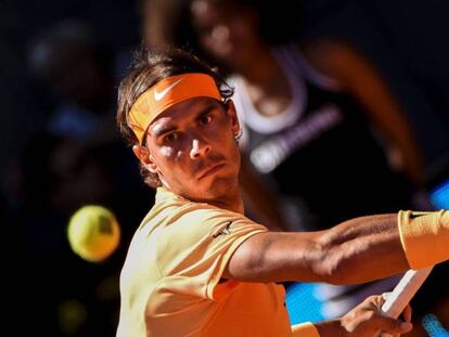 Nadal, durante un partido en Madrid, este a&ntilde;o.