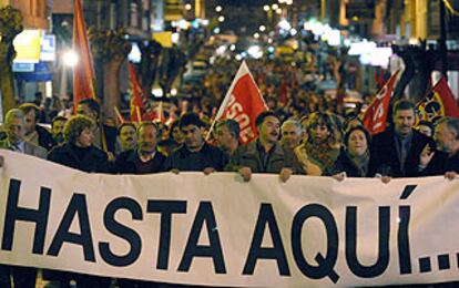 Manifestación contra la inseguridad ciudadana, anoche en Torrevieja.