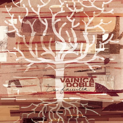 'En familia' (2000), décimo y último álbum del grupo Vainica Doble. La portada fue diseñada por Javier Aramburu.