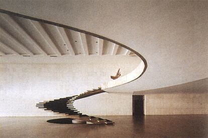 Escalera del Palacio Itamaraty en Brasilia (1961), obra de Oscar Niemeyer.