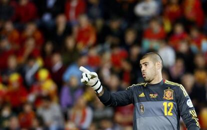 Víctor Valdés, ante Bielorrusia