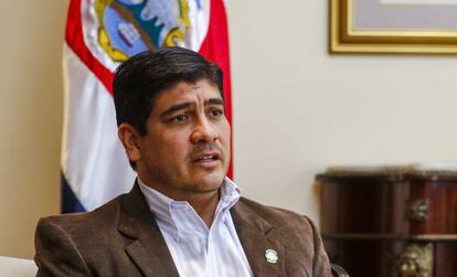 El presidente de Costa Rica, Carlos Alvarado, este miércoles.