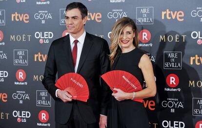 Pedro Sanchez y Begona Gómez en la última gala de los Premios Goya en Madrid.