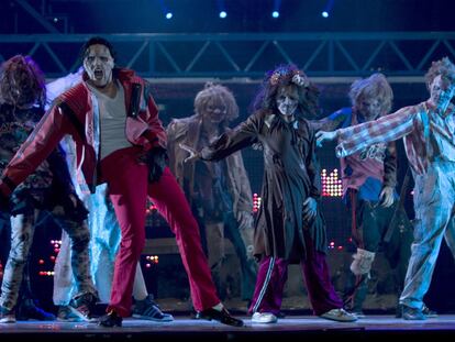Ensayo del musical sobre Michael Jackson en el teatro Lope de Vega.
