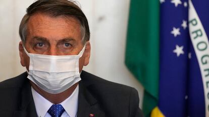 O presidente Bolsonaro em evento na Câmara dos Deputados.