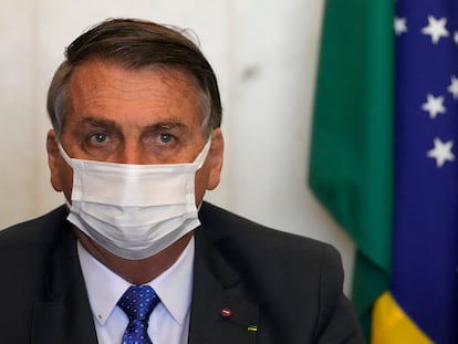 O presidente Bolsonaro em evento na Câmara dos Deputados.