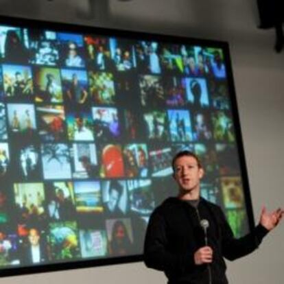 Mark Zuckerberg, presentando el nuevo buscador de Facebook