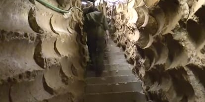 Túnel de Hezbolá en Zarit, en la frontera de Israel con Líbano.