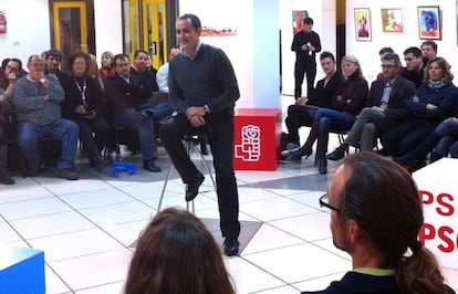 Jorge Alarte, en acto previo al congreso del PSPV-PSOE en l'Alfás del Pi.
