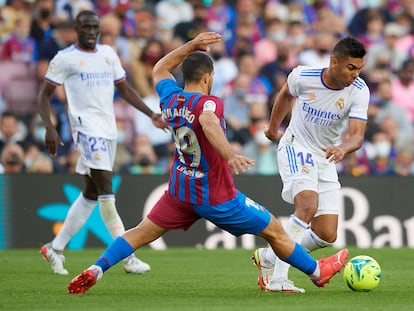 Encuentro de la Liga Santander entre el FC Barcelona y el Real Madrid.