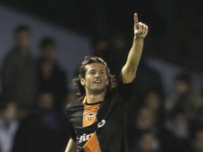 Valdez celebra su gol al Celta.