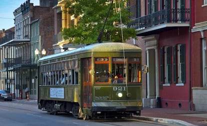 El tranvía de St. Charles Avenue, en Nueva Orleans.