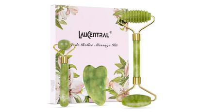 Gua Sha y rodillo de Jade masajeador facial de LauCentral, dos modelos