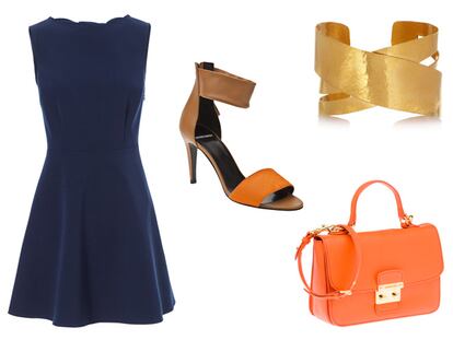 Denominador común: un bolso naranja, tres looks