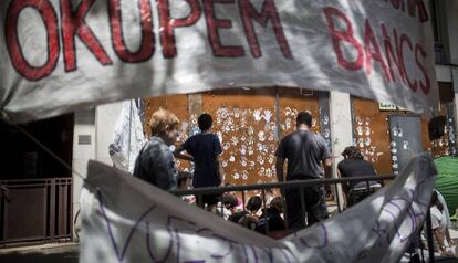 Activistas del Banco Expropiado.