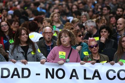 La plantilla de Metro es va manifestar dilluns.