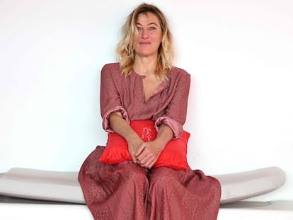 La directora Valeria Bruni Tedeschi el domingo en la 75.ª edición del Festival de Cannes, donde ha presentado su filme Les Amandiers'.