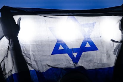 Un seguidor de Israel durante la segunda semifinal en Basilea.