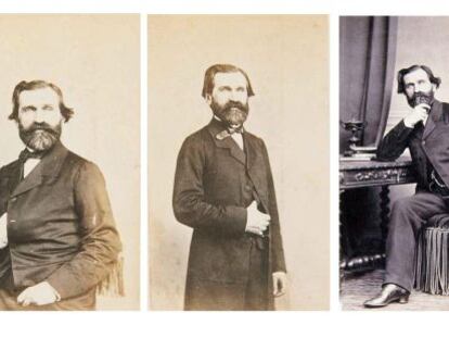 Verdi retratado por Jean Laurent en su estudio fotográfico de la Carrera de San Jerónimo de Madrid en 1863.
