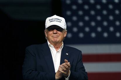 Donald Trump, durante un mitin en Michigan.