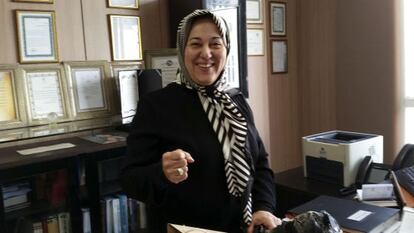 Fatemeh Moghimi, durante la entrevista.