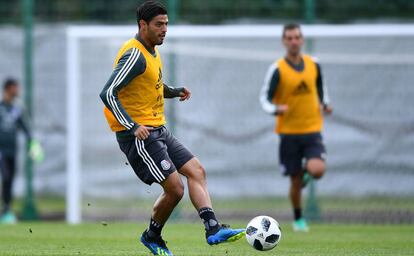 Vela, durante uno de los entrenamientos de México.