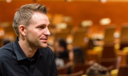 Max Schrems en la Corte de Justicia de Luxemburgo, el 6 de octubre de 2015.