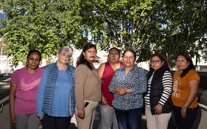 Algunas de las mujeres que prestaron dinero a Jacqueline N., en Barcelona.