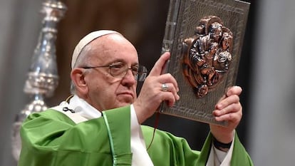 El papa Francisco, durante el Sínodo de la Familia.