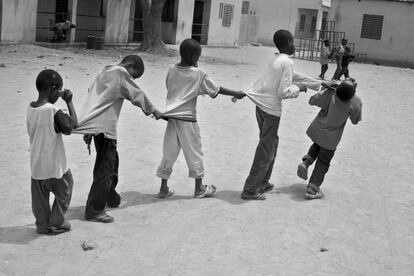 Hora del recreo en el Institut National des aveugles du Mali,Bamako, en Marzo de 2012.