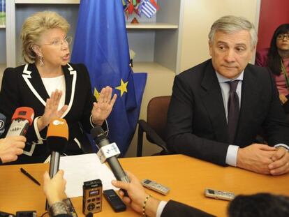 Viviane Reding, tras el fracaso de su plan para imponer cuotas de mujeres en las empresas europeas.