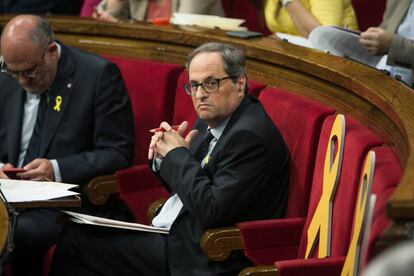 Quim Torra al Parlament.