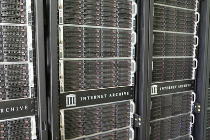 Servidores instalados en la sede de Internet Archive