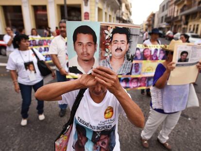 Integrantes de distintos colectivos de b&uacute;squeda de personas desaparecidas en el estado de Veracruz.