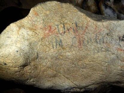 Restos hallados en la cueva de Lumentxa. 