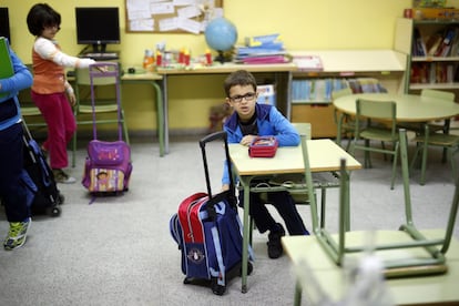 Hoy toca examen en la clase de los pequeños de Primaria.