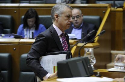 El lehendakari, Iñigo Urkullu, en el Parlamento vasco