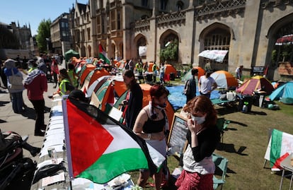 King's College Cambridge encampment in solidarity with Palestine