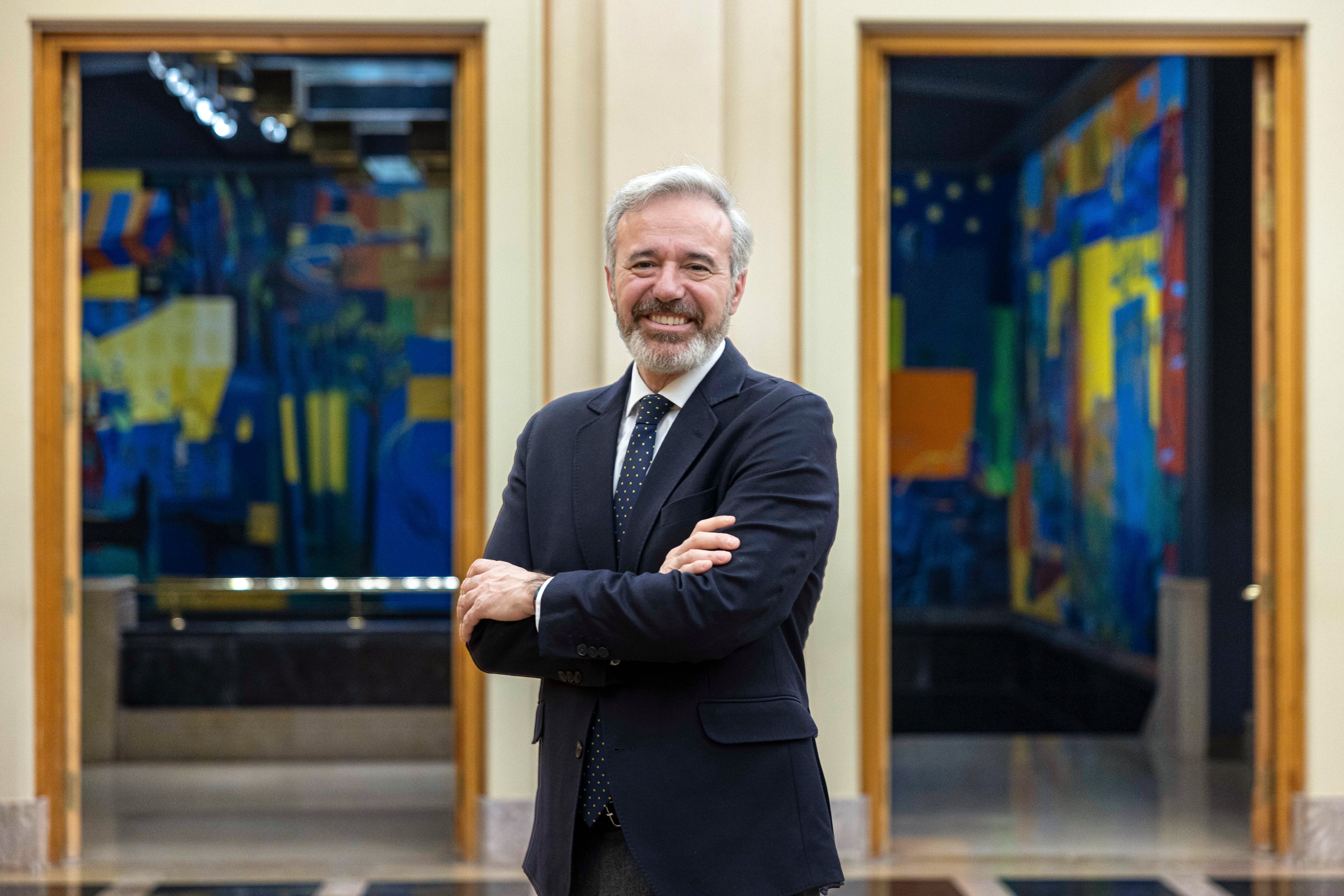 El presidente de Aragón, Jorge Azcón, en el edificio Pignatelli, sede del Gobierno de Aragón, el pasado viernes.
