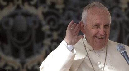 El papa Francisco em la audiencia general de los mi&eacute;rcoles.