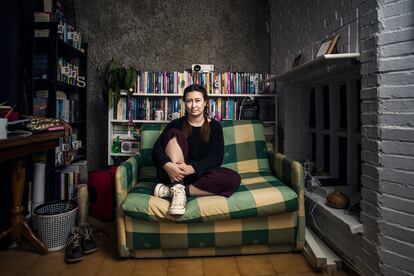 Marina Grandoso, en su casa de Getafe.